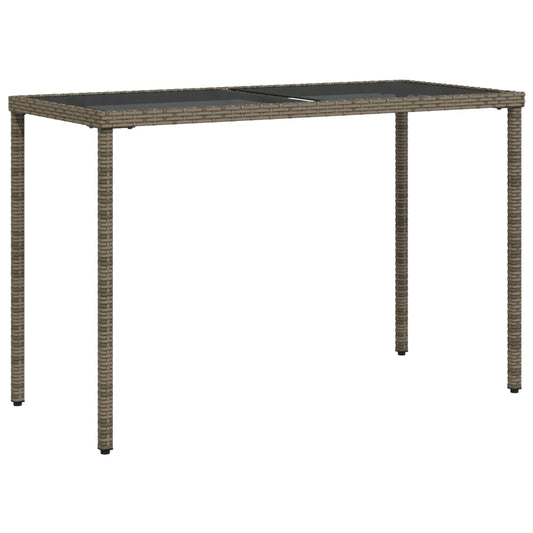 Mesa De Jardín Superficie De Vidrio Ratán Pe 115X54X74 Cm