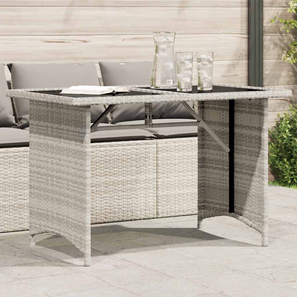 Mesa De Jardín Superficie De Ratán Pe 110X68X70 Cm