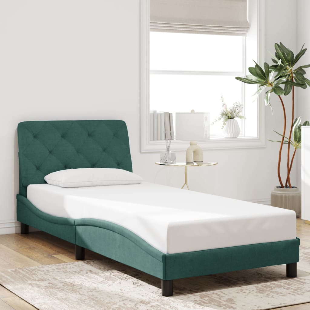 Estructura De Cama Sin Colchón Terciopelo