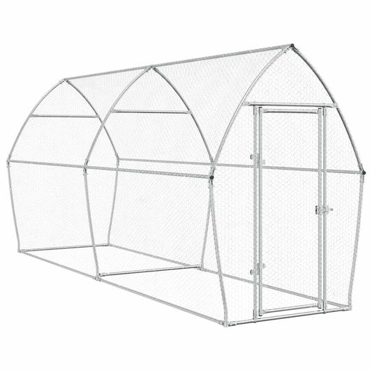 Jaula Para Gallinas Acero Galvanizado Plateado