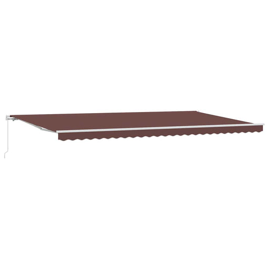Toldo Retráctil Manual Marrón 500X300 Cm