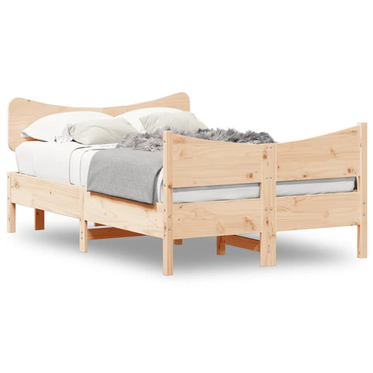 Estructura De Cama Sin Colchón Madera Maciza De Pino