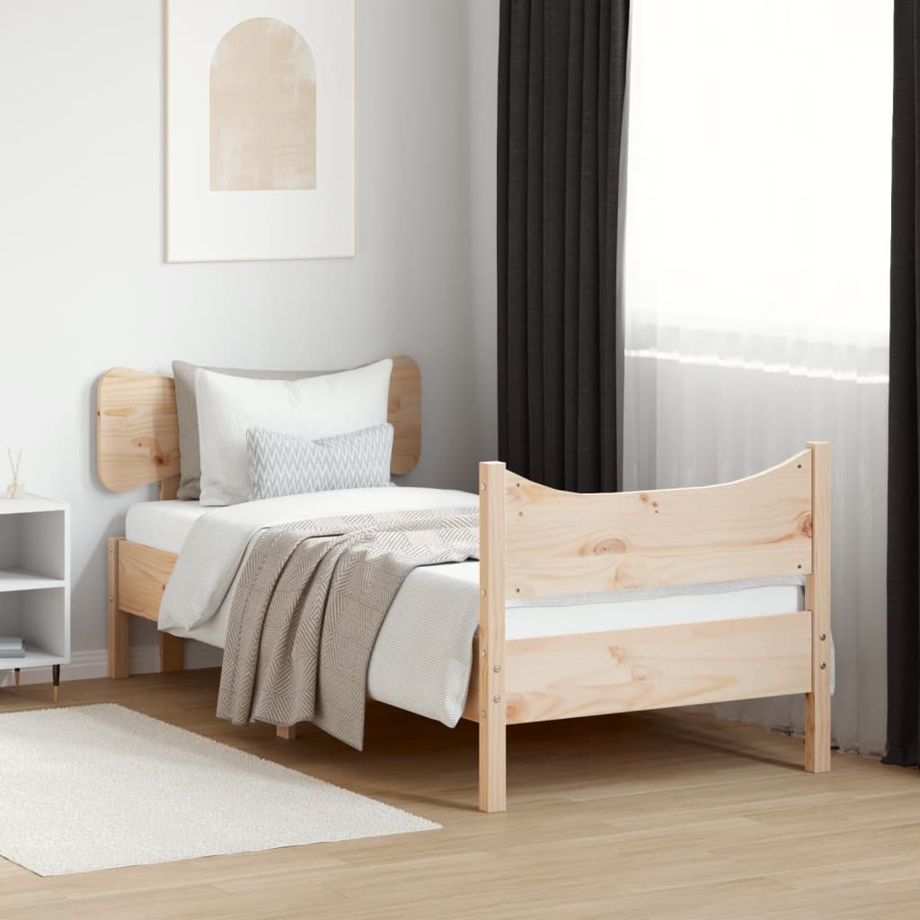 Estructura De Cama Sin Colchón Madera Maciza De Pino