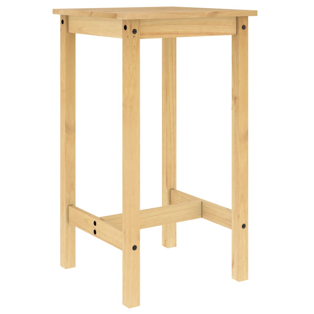 Set De Mesa Alta Y Taburetes De Bar 3 Pzas Madera Maciza Pino