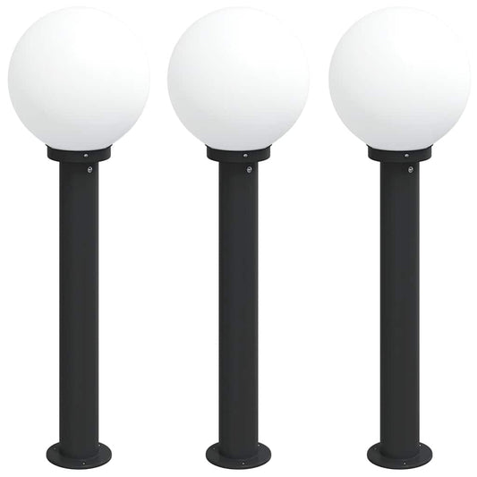 Balizas De Luz, 3 Unidades, 80 Cm, Color Negro, Ip44