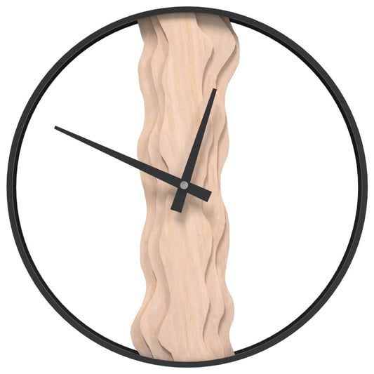 Reloj De Pared De Hierro Y Madera De Roble Ø35 Cm