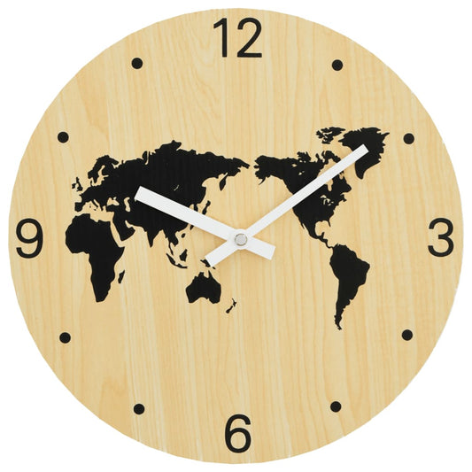 Reloj De Pared De Madera De Ingeniería Ø30 Cm