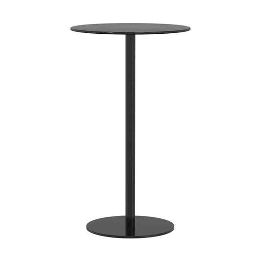 Mesa De Jardín Redonda Acero Negro