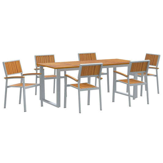 Conjunto De Comedor De Jardín 7 Pcs