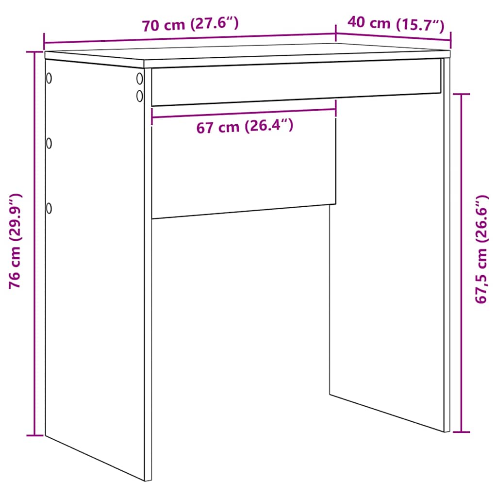 Escritorio 70 X 40 X 76 Cm