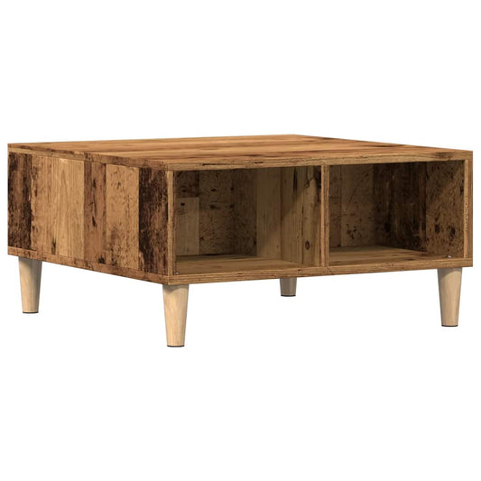 Mesa De Centro Madera De Ingeniería Envejecida 60X60X30 Cm