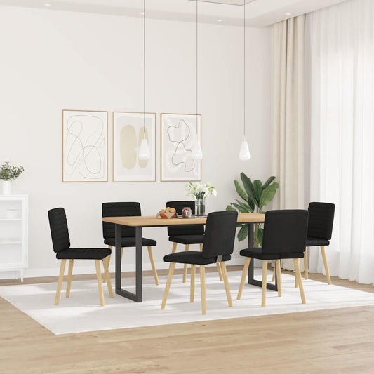 Sillas De Comedor Giratorias 6 Unidades Tela Negras
