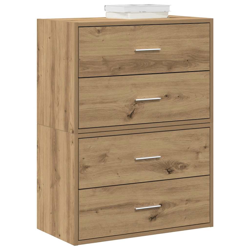 Armario Con 2 Cajones 60X31X40 Cm Madera De Ingeniería