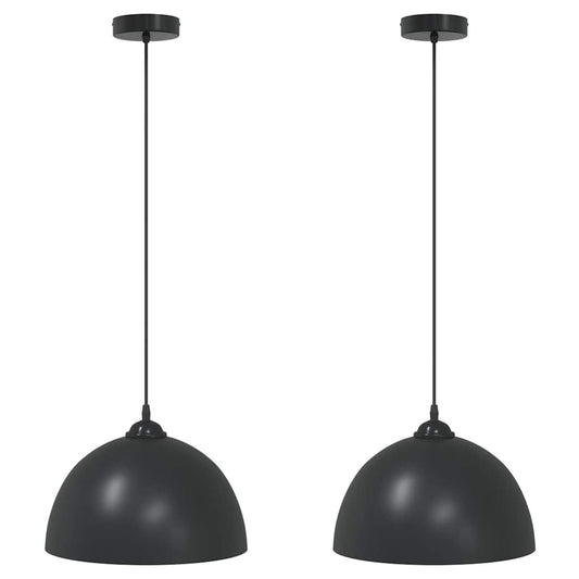 Lámparas Colgantes 2 Uds Regulable En Altura E27 Ø 30 Cm