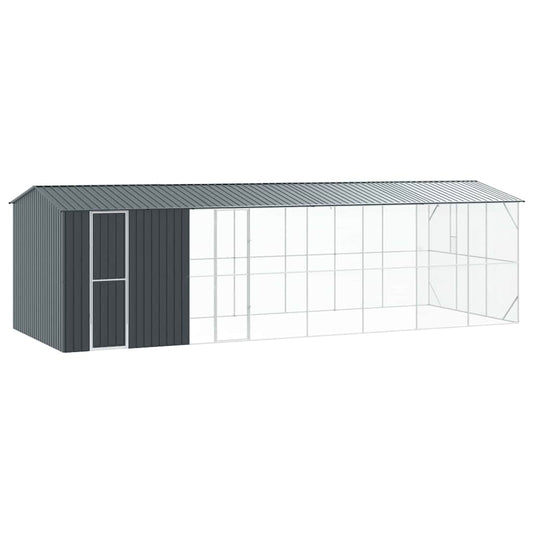 Jaula Para Aves Antracita 860 X 310 X 247 Cm Acero Galvanizado