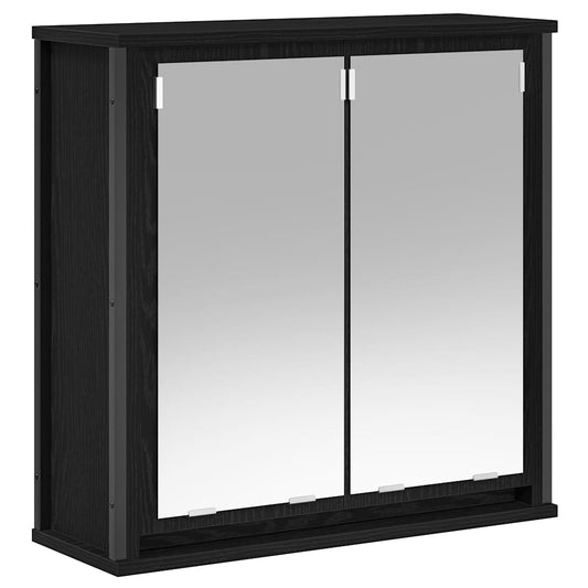 Mueble De Baño De Pared Con Espejo 60X21X60 Cm