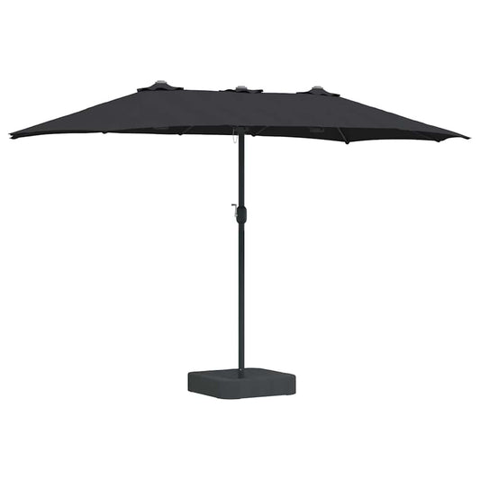 Sombrilla De Jardín 385 X 209 X 244 Cm Poliéster Y Acero
