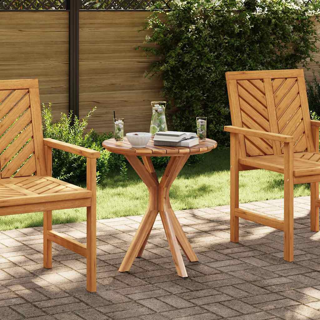 Mesa Lateral Marrón 55 X 55 X 51 Cm Madera De Teca Maciza