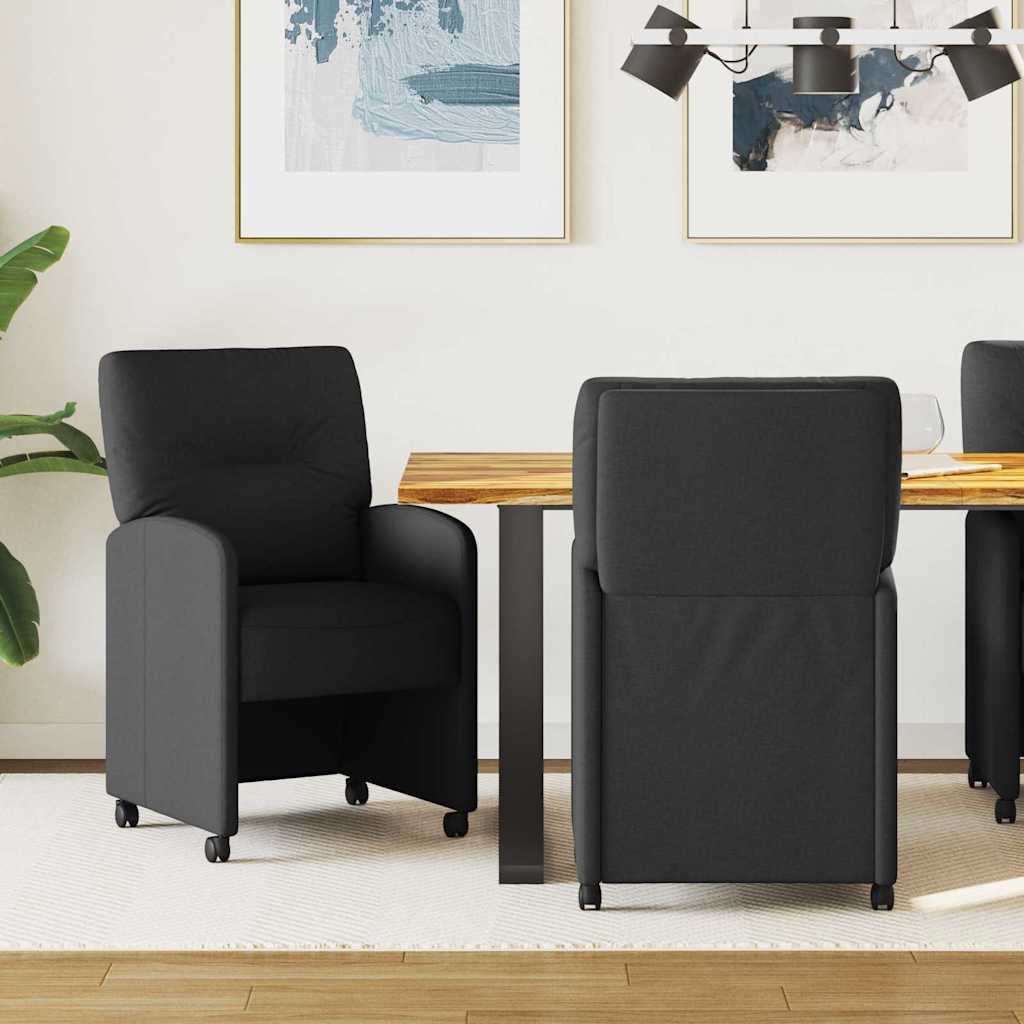 Sillas De Comedor Con Ruedas 2 Uds. Tela 57 X 67 X 95 Cm