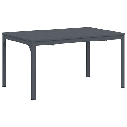 Mesa De Cena Exterior Plegable Antracita 210 X 90 X 73 Cm Acero