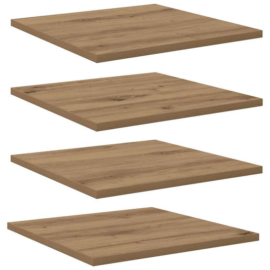 Tablero De Estantería 4 Pcs Marrón
