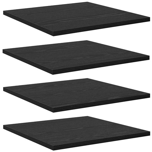 Tablero De Estantería 4 Pcs Negro