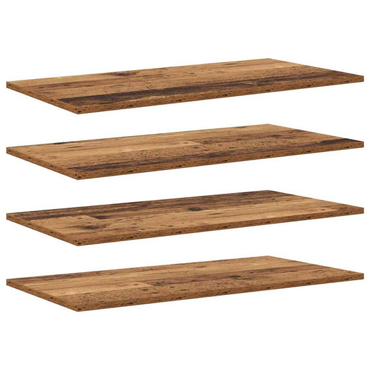 Tablero De Estantería 4 Pcs Marrón