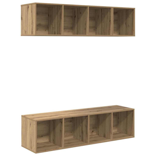 Conjunto De Mueble De Tv 3 Pcs Roble Artesanal