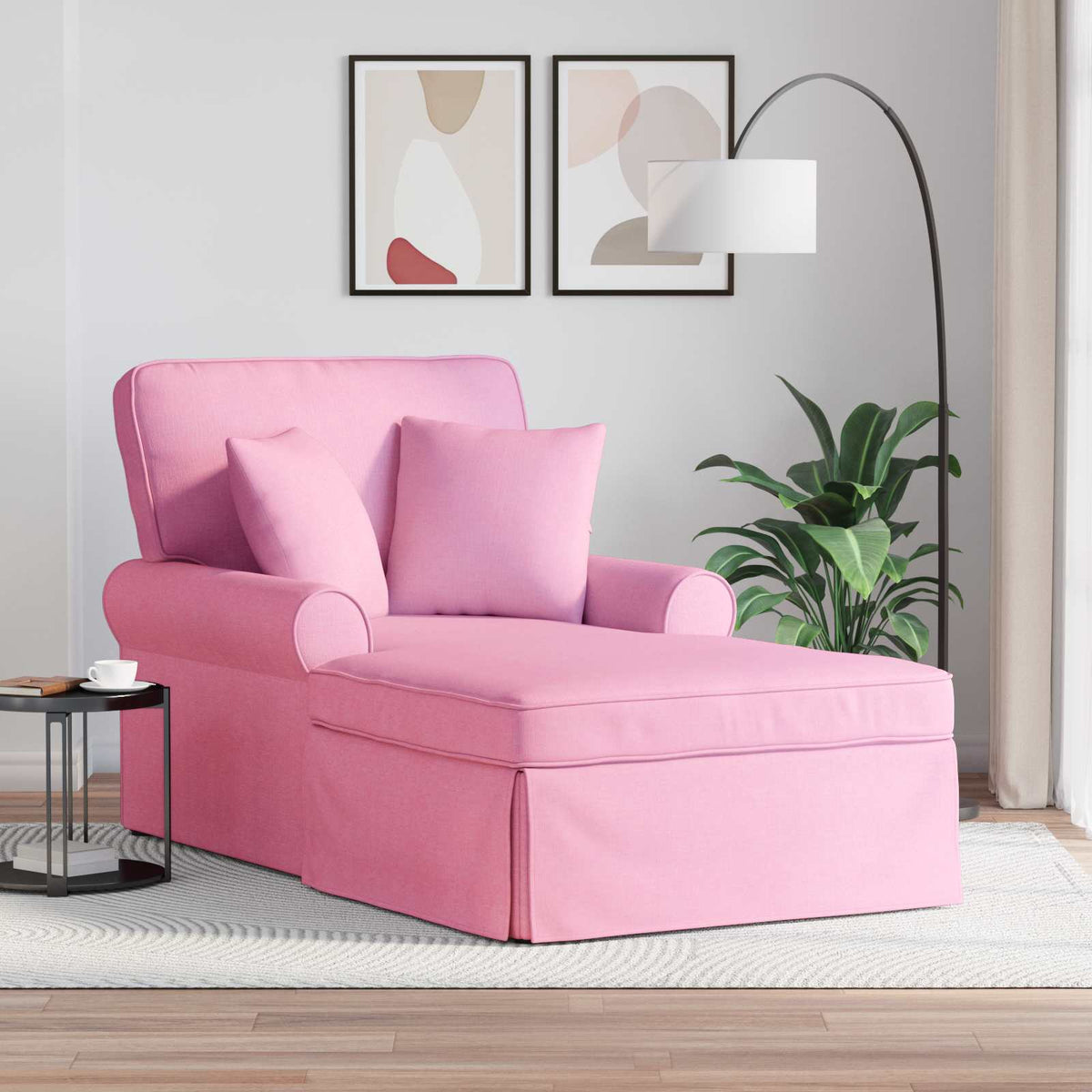 Chaise Lounge Con Falda 3 Uds. Tela 91 X 157 X 91 Cm