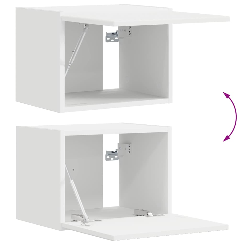 Mueble De Tv Montado En La Pared 2 Pcs 39 X 31 X 29,5 Cm