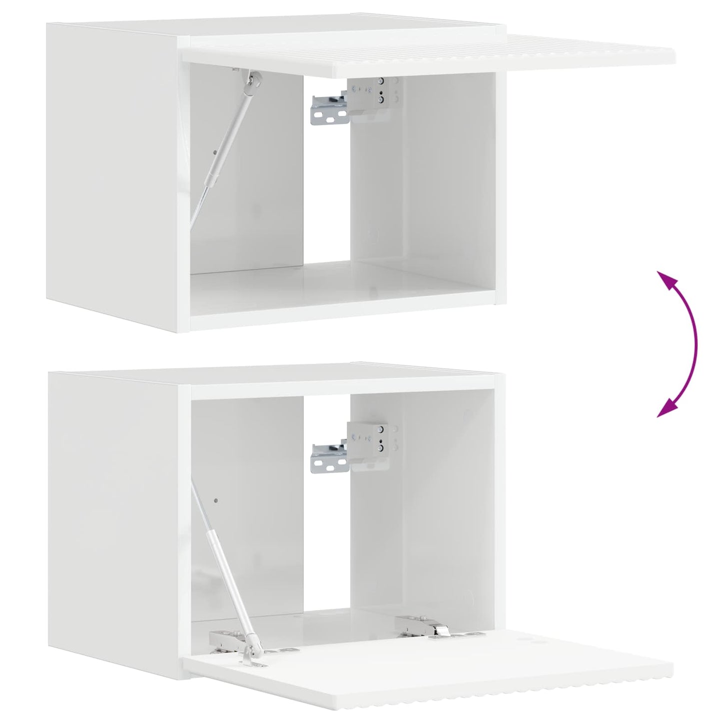 Conjunto De Mueble Para Tv De Pared 4 Pcs Madera De Ingeniería