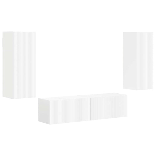 Conjunto De Mueble De Tv 2 Pcs Madera De Ingeniería