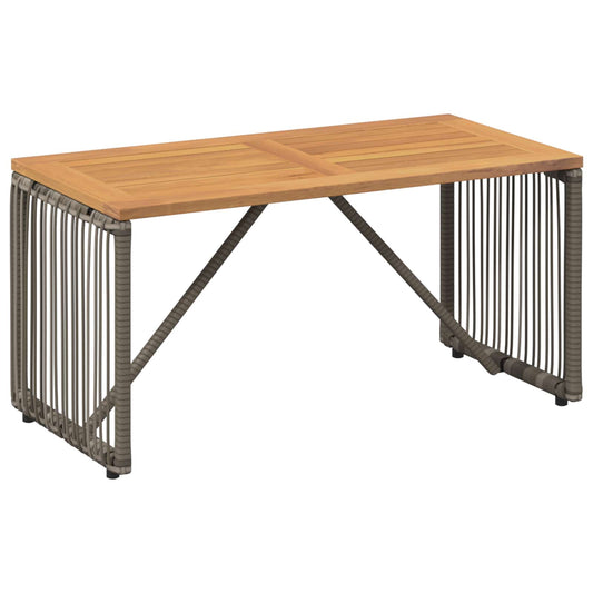 Mesa De Exterior Y Marrón 80 X 40 X 40 Cm Ratán Sintético