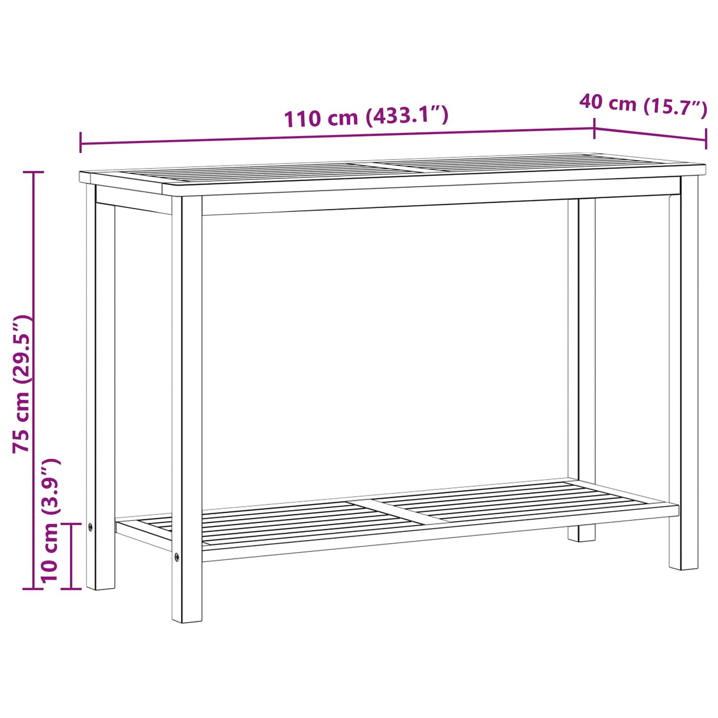 Mesa Consola De Jardín