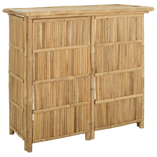 Mesa De Bar Exterior Natural 115 X 55 X 105 Cm Bambú