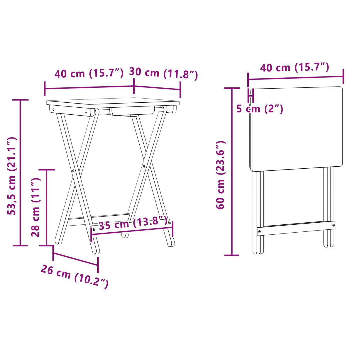 Mesa De Cocina Manual Natural 40 X 30 X 53,5 Cm Bambú