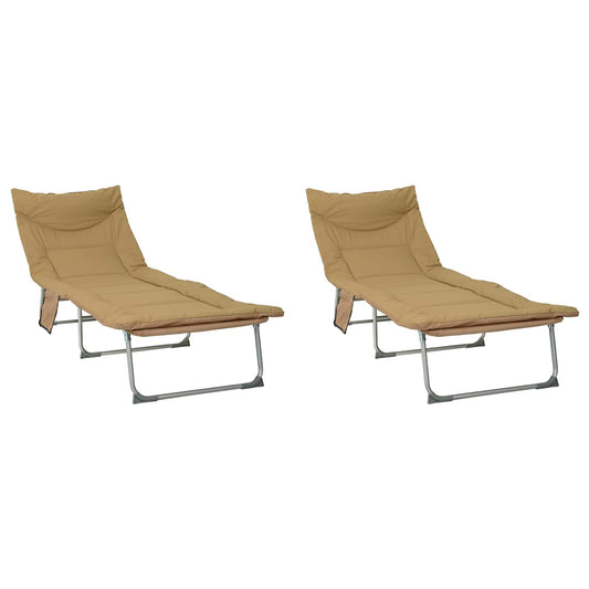 Tumbona Plegable Con Cojín 2 Pcs