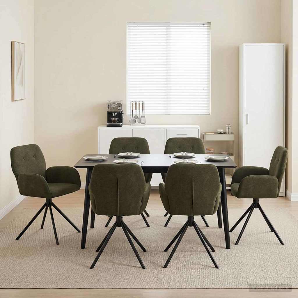 Sillas De Comedor Giratorias 2 Uds. Cuero De Suede Sintético