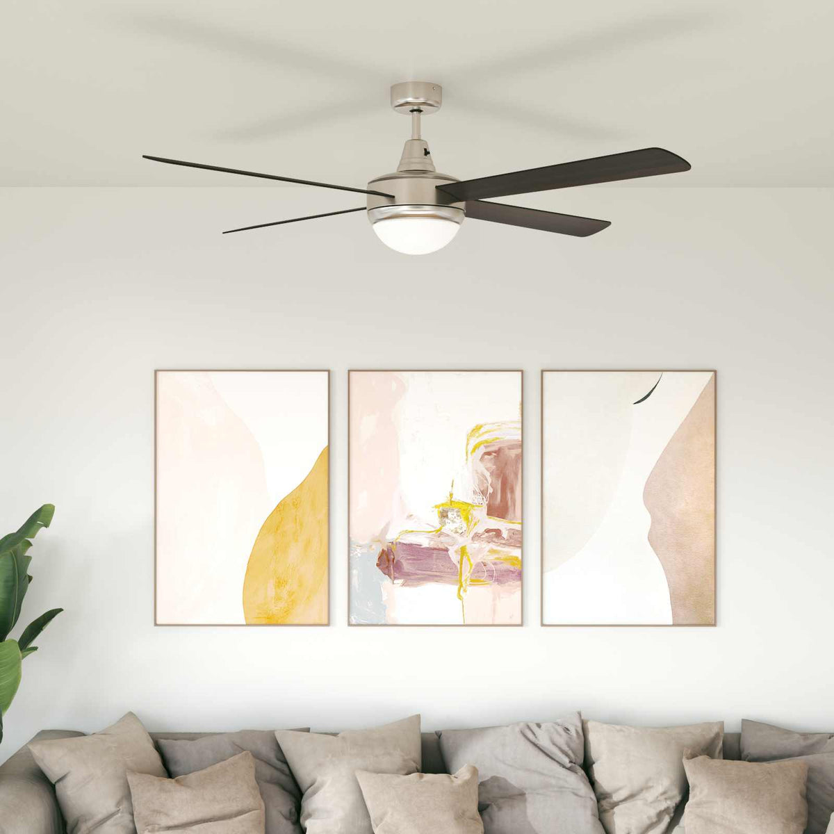 Ventilador De Techo Adornado Con Lámpara