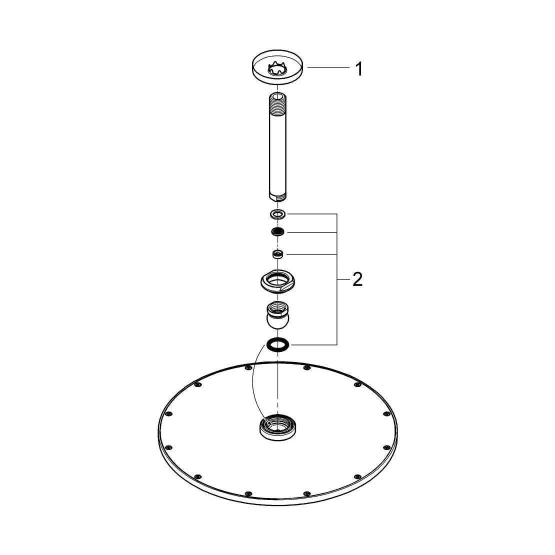 Rociador de ducha redondo grohe rainshower