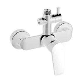 Columna de grifería para ducha monomando Stillo Hera cromo rociador mural 2 vías Ø248mm maneral de 3 funciones