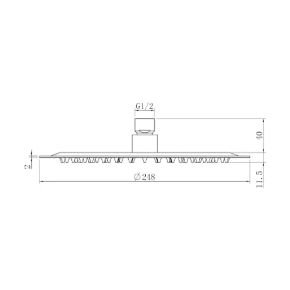 Columna de grifería para ducha monomando Stillo Hera negro rociador mural 2 vías Ø248mm maneral de 3 funciones