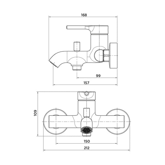 Grifería monomando para baño y ducha Stillo Hades acabado acero inoxidable cepillado diseño moderno minimalista