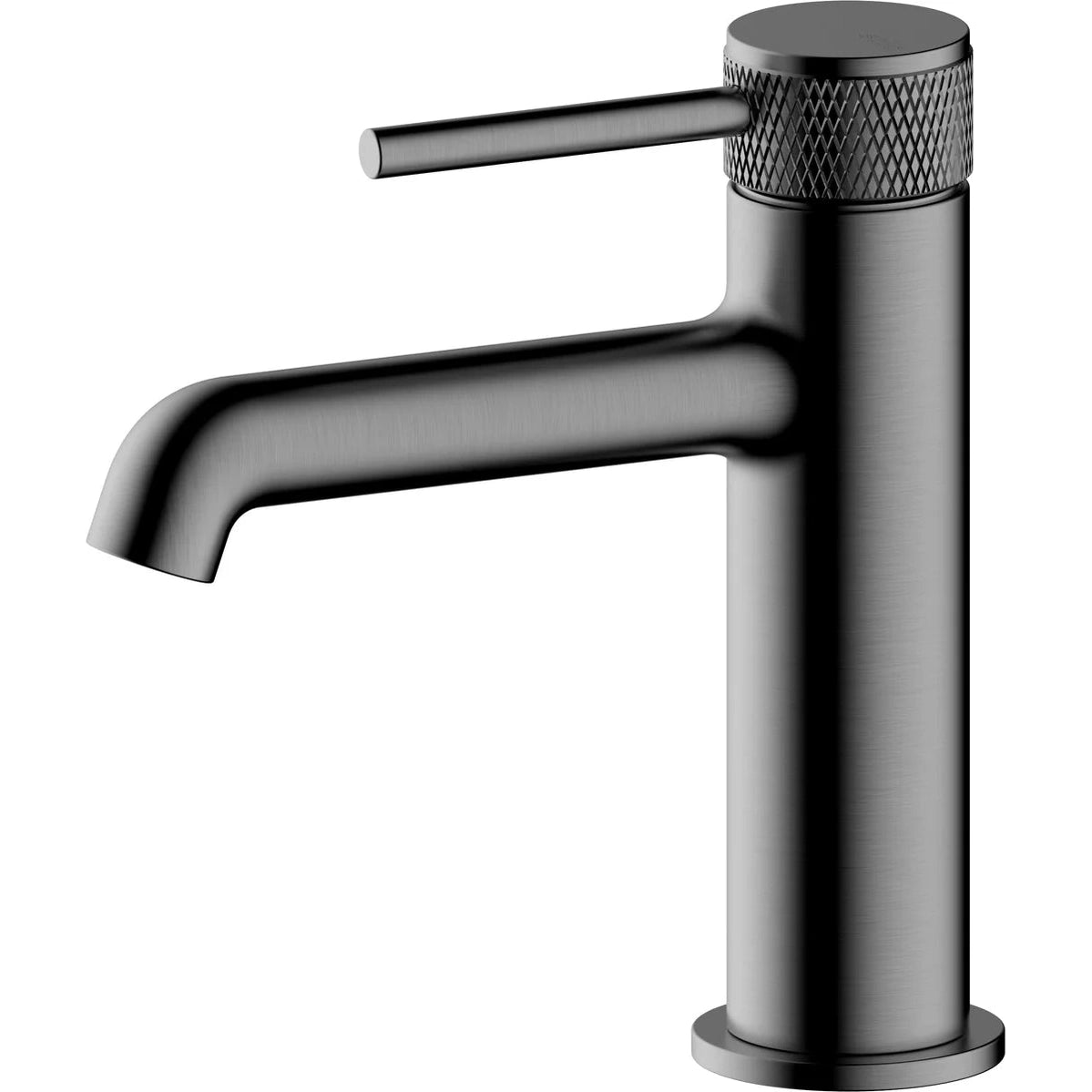 Grifo de lavabo bajo Stillo Hades Cold Open gun metal con aireador moleteado