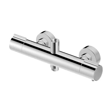 Columna de grifería para ducha termostático Stillo Hera cromo rociador mural 2 vías Ø248mm maneral de 3 funciones