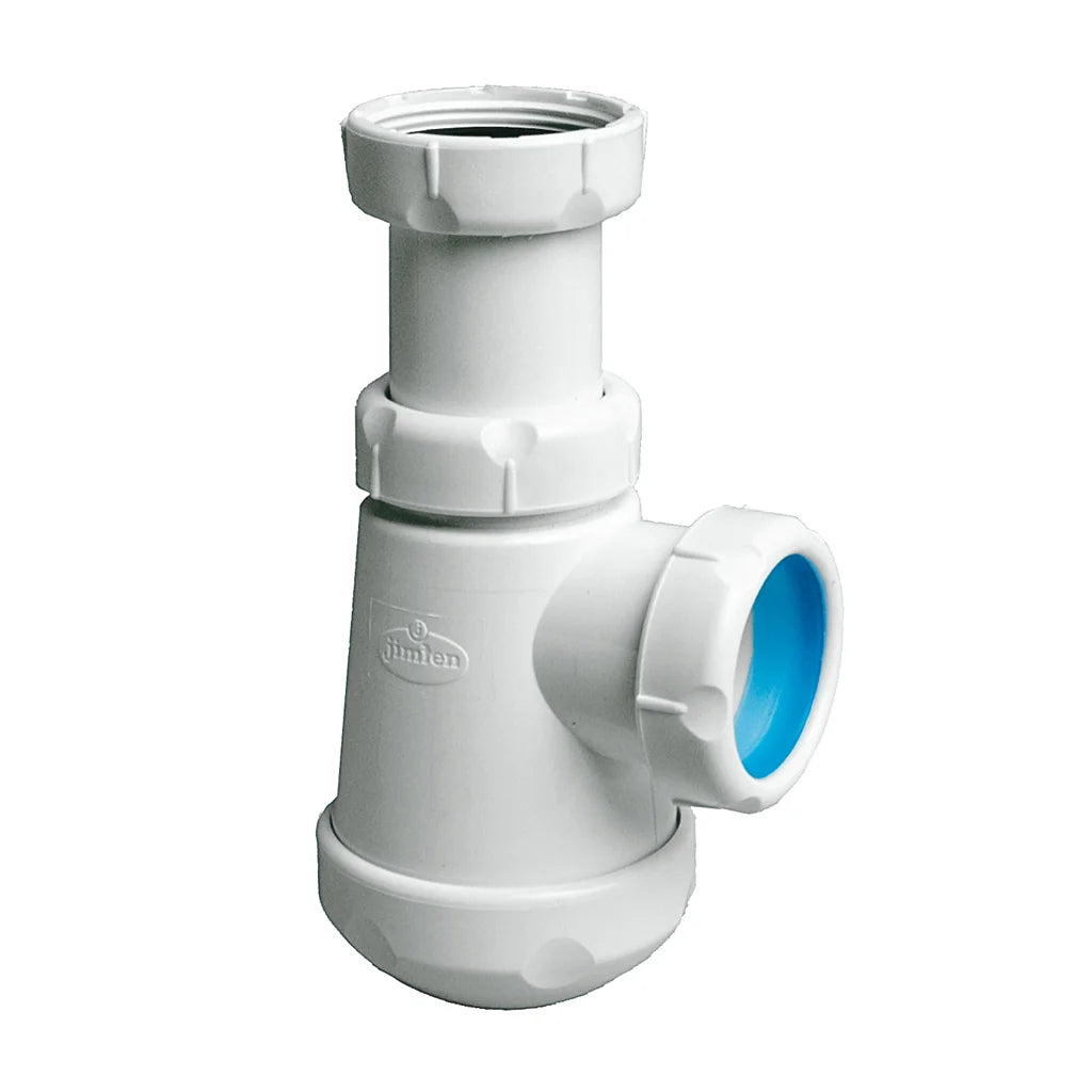 Sifón botella horizontal Jimten lavabo/bidet 1 1/2" blanco Ø40mm S-69