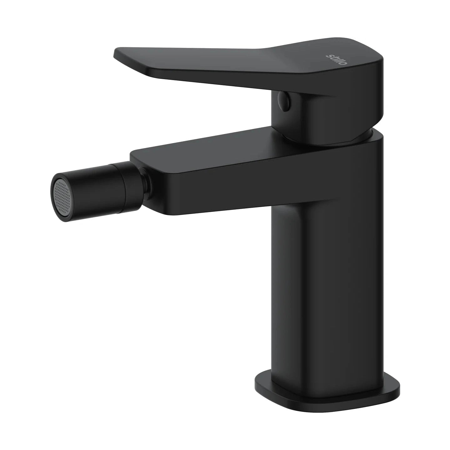Grifo de bidé monomando Stillo Eros color negro diseño moderno circular