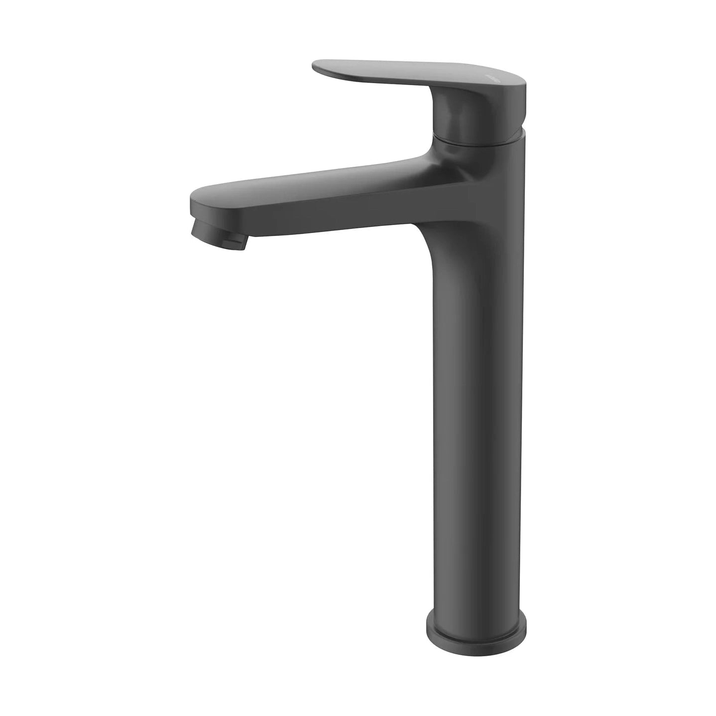 Grifo de lavabo extra alta Stillo Zeus negro mate diseño moderno sobre encimera