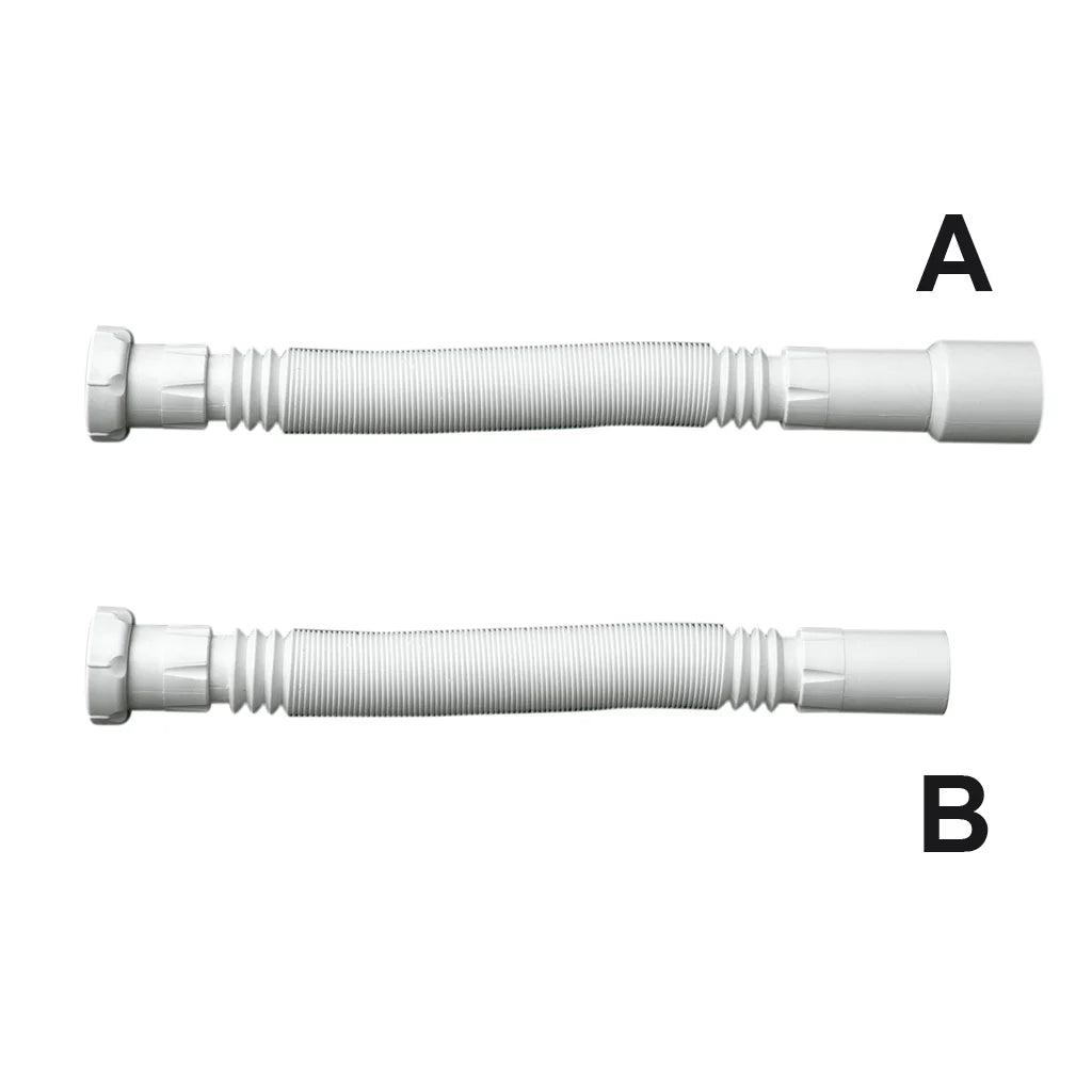 Sifón flexible horizontal Jimten universal 1 1/4" blanco Ø40mm A-103
