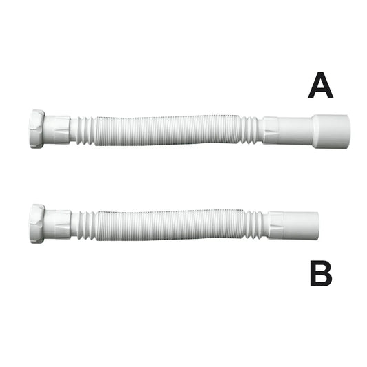 Sifón flexible horizontal Jimten universal 1 1/2" blanco Ø50mm A-103